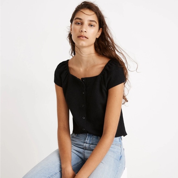 Madewell Texture & Thread Button-Front Top - Picture 1 of 11